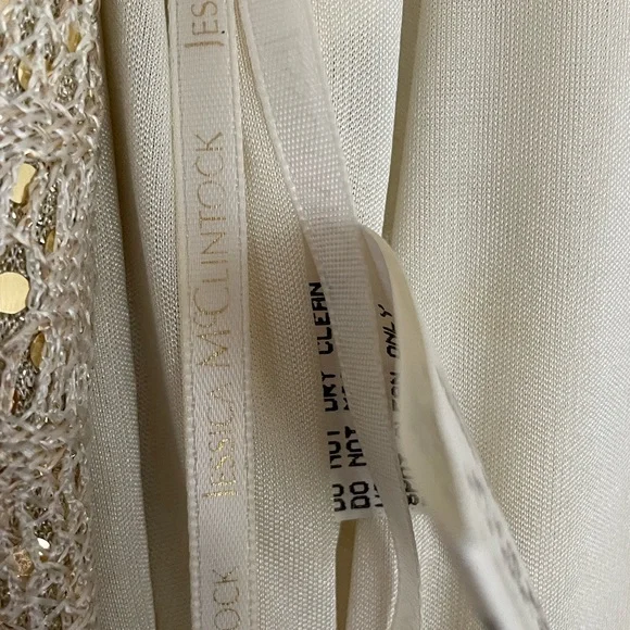 Vintage Jessica McClintock for Gunne Sax Low Back Ivory Lace Maxi Dress sz 4 - Picture 9 of 16